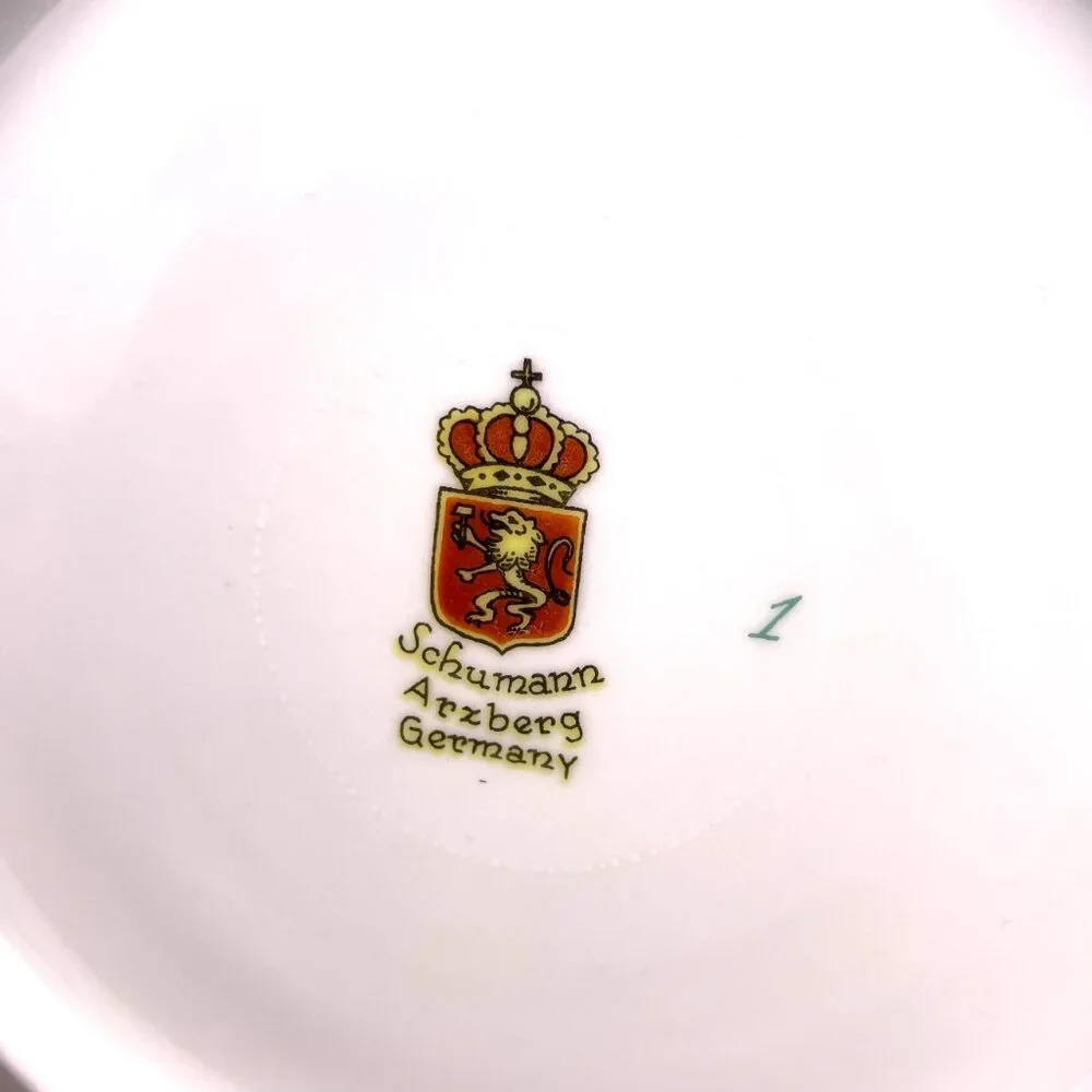 Set of 6 Schumann Arzberg Germany Pierced Porcelain Plates Harvest Fruit 7" - Picture 6 of 16